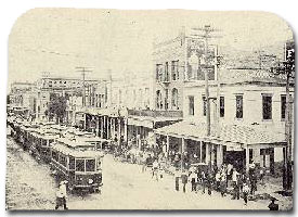 Looking South on Travis Street from Prairie Avenue in the late 1890's